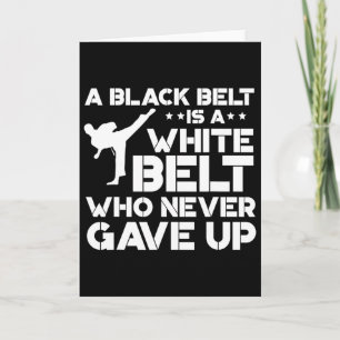 Tarjeta Camisetas del Cinturón Negro Regalo de Taekwondo K