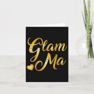 Tarjeta Camisetas del Día de la Madre Glam Ma Heart Tees M