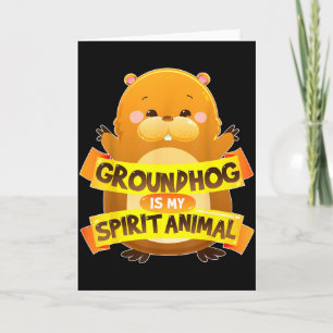 Tarjeta Camisetas del Día de la Marmota Es Mi Animal Espir