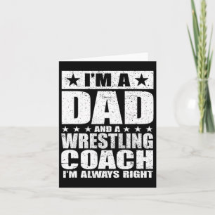 Tarjeta Camisetas del Día del Padre entrenador de lucha li
