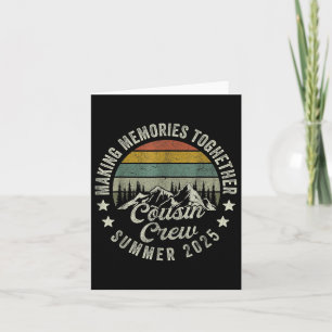 Tarjeta Camisetas del equipo de primos, Primos de camping 