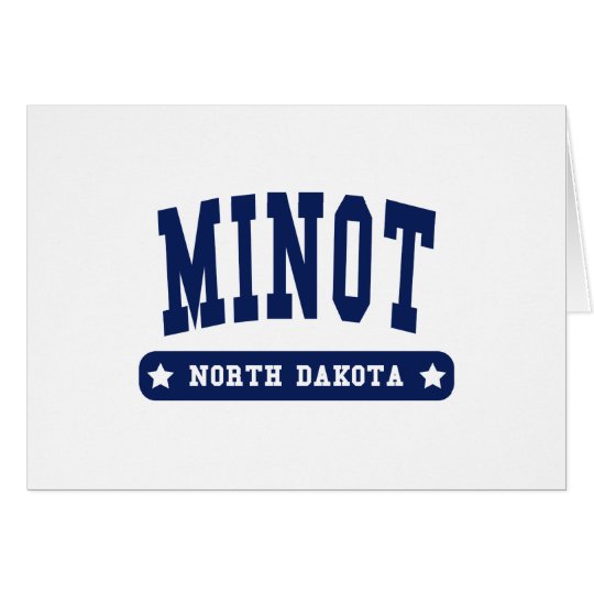 Tarjeta Camisetas del estilo de la universidad de Minot