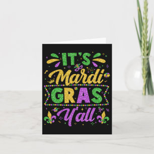 Tarjeta Camisetas del Mardi Gras 2025 Hombres Mujeres niño