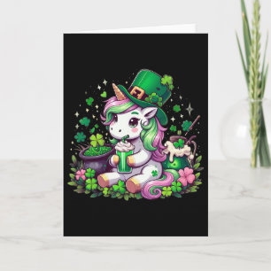 Tarjeta Camisetas Día de San Patricio Unicornio Irlandés N