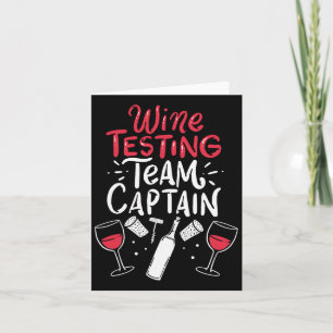 Tarjeta Camisetas divertidas para equipos de cata de vino 