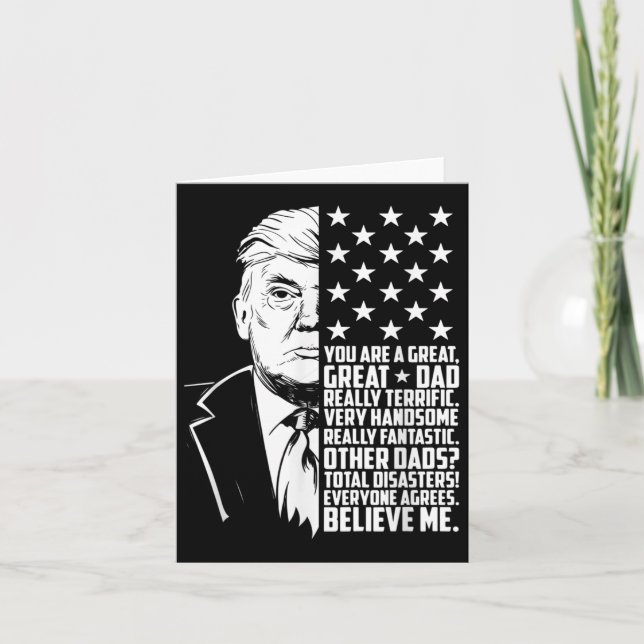 Tarjeta Camisetas Divertidas para Hombres Trump Eres Un Gr (Anverso)
