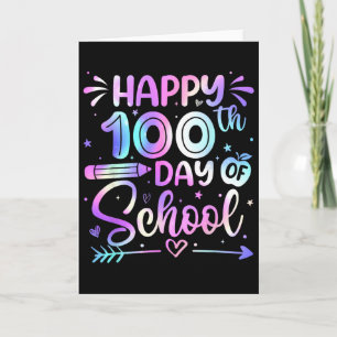 Tarjeta Camisetas Feliz 100 Días De Escuela Para Profesora