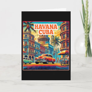Tarjeta Camisetas Havana Cu Viaje Familiar Turista Vintage