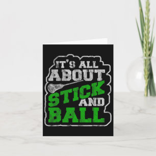 Tarjeta Camisetas Lacrosse Mens Lax Stick Lacrosse Player