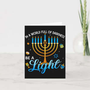 Tarjeta Camisetas Menorah Sé Una Luz Feliz Hanukkah Para H