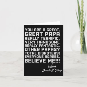 Tarjeta Camisetas Papa Para Hombres - Divertido Trump Dice