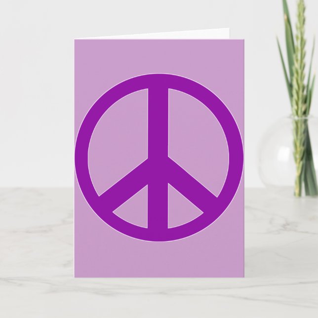 Tarjeta Camisetas púrpuras del signo de la paz, sudaderas (Anverso)