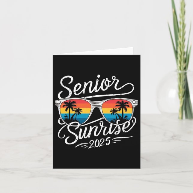 Tarjeta Camisetas Senior Sunrise 2025 Camiseta de Seniors  (Anverso)