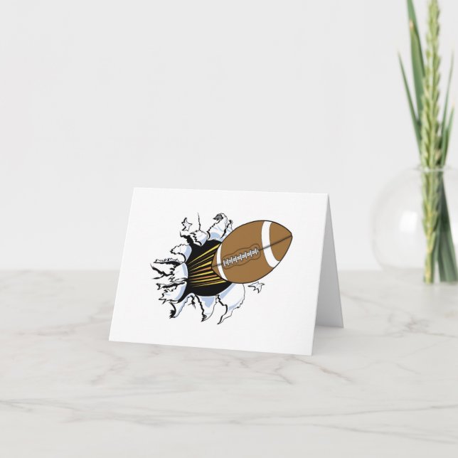 Tarjeta Camisetas y regalos con ráfagas de fútbol (Anverso)