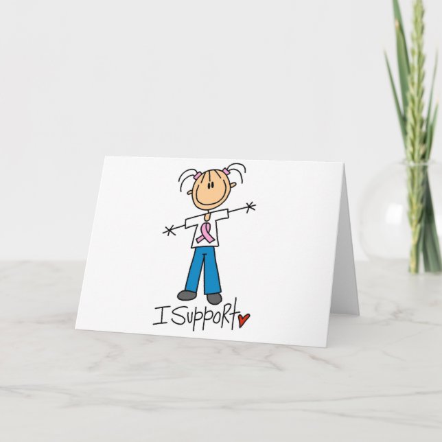 Tarjeta Camisetas y regalos de apoyo al cáncer de mama (Anverso)