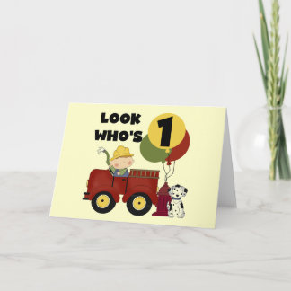Tarjeta Camisetas y regalos de cumpleaños de Fireman