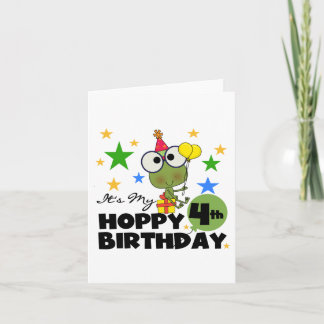 Tarjeta Camisetas y regalos de cumpleaños de Hoppy Frog