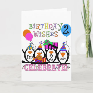 Tarjeta Camisetas y regalos de cumpleaños de Silly Penguin