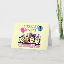 Tarjeta Camisetas y regalos de cumpleaños de Silly Penguin