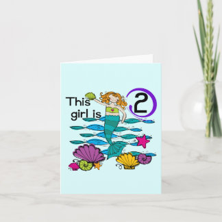 Tarjeta Camisetas y regalos de cumpleaños de Sirena