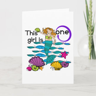 Tarjeta Camisetas y regalos de cumpleaños de Sirena