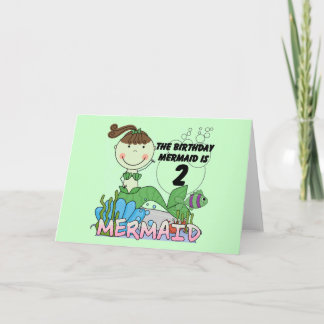 Tarjeta Camisetas y regalos de cumpleaños de Sirena