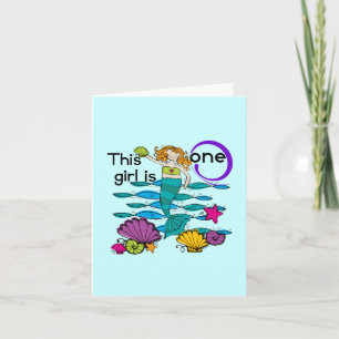Tarjeta Camisetas y regalos de cumpleaños de Sirena