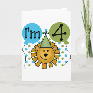 Tarjeta Camisetas y regalos de cumpleaños del león 4