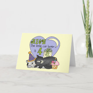 Tarjeta Camisetas y regalos de cumpleaños para el gato Lov