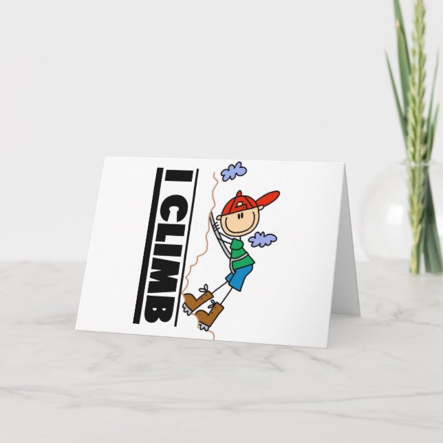 Tarjeta Camisetas y regalos de escalada en roca (Anverso)