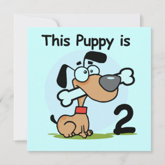 Tarjeta Camisetas y regalos de esta cachorro de 2º cumplea