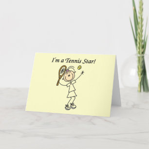 Tarjeta Camisetas y regalos de la estrella de tenis del