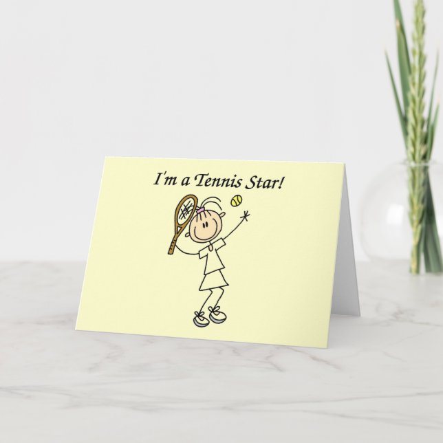Tarjeta Camisetas y regalos de la estrella de tenis del (Anverso)