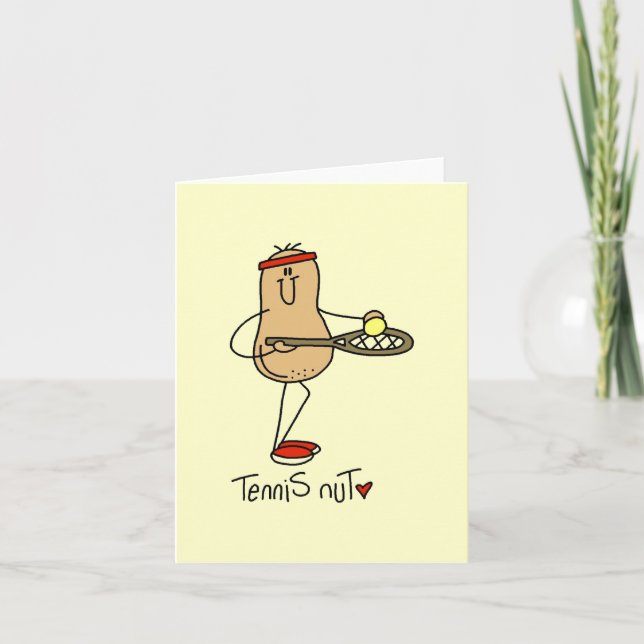 Tarjeta Camisetas y regalos de la nuez del tenis (Anverso)