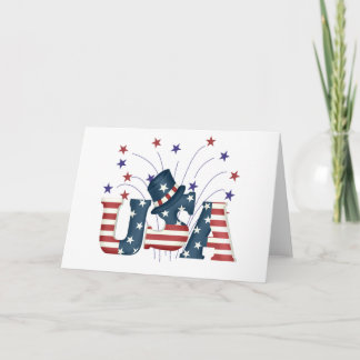 Tarjeta Camisetas y regalos de las barras y estrellas de