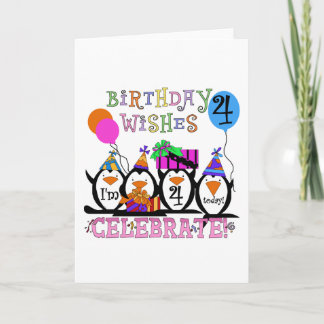 Tarjeta Camisetas y regalos de los Pingüinos Silly 4º cump