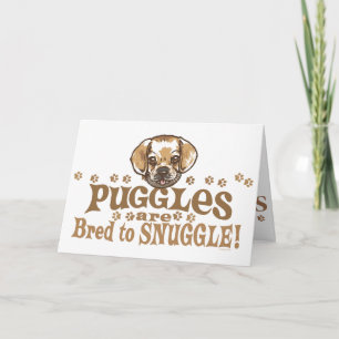 Tarjeta Camisetas y regalos de Puggle del Snuggle