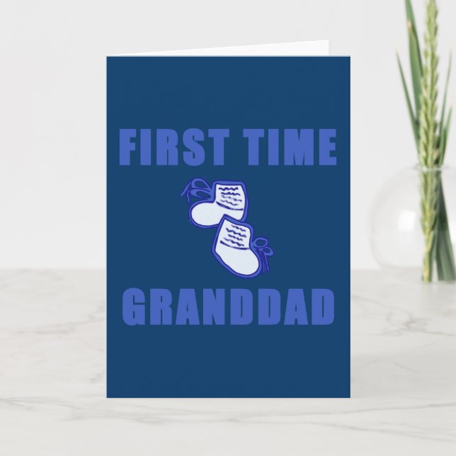 Tarjeta Camisetas y regalos del abuelo de la primera vez (Anverso)