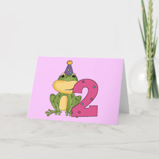 Tarjeta Camisetas y regalos del cumpleaños de la rana del