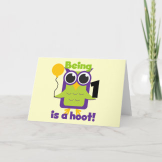 Tarjeta Camisetas y regalos del cumpleaños del búho de