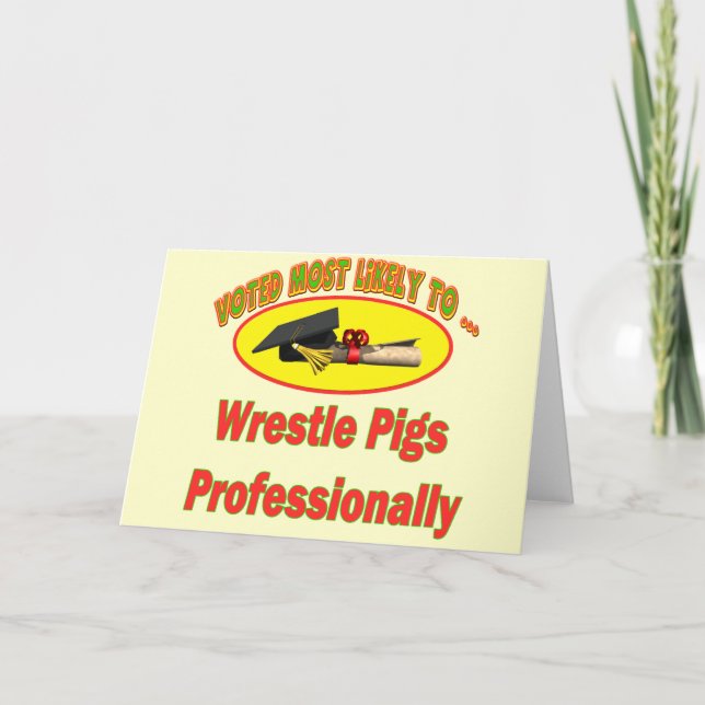 Tarjeta Camisetas y regalos divertidos de la graduación (Anverso)