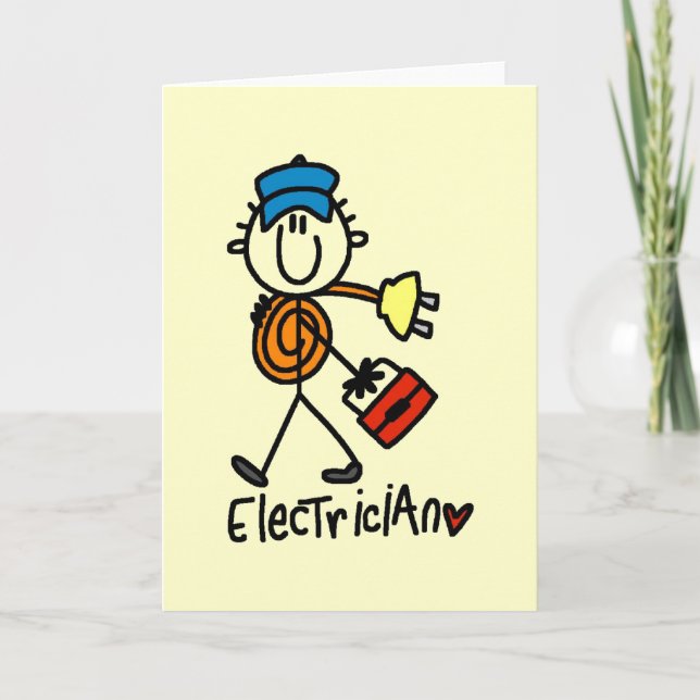 Tarjeta Camisetas y regalos eléctricos básicos (Anverso)