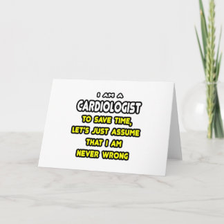 Tarjeta Camisetas y regalos graciosos de cardiólogo