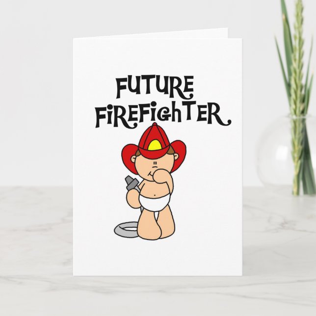 Tarjeta Camisetas y regalos para bomberos en el futuro (Anverso)