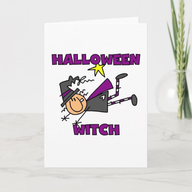 Tarjeta Camisetas y regalos para brujas de Halloween (Anverso)