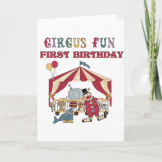 Tarjeta Camisetas y regalos para el primer cumpleaños del 