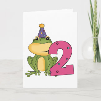 Tarjeta Camisetas y regalos para el segundo cumpleaños de 