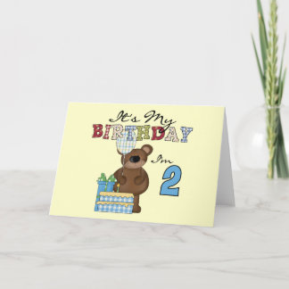 Tarjeta Camisetas y regalos para el segundo cumpleaños del