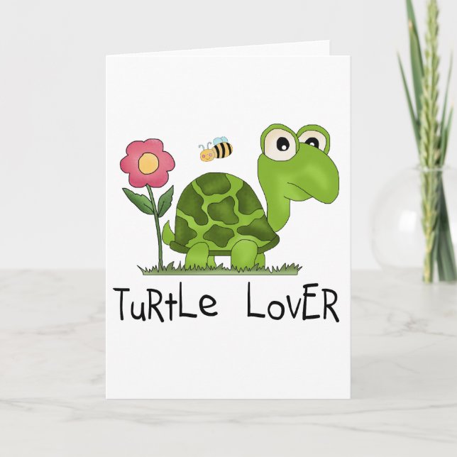 Tarjeta Camisetas y regalos para los amantes de la tortuga (Anverso)