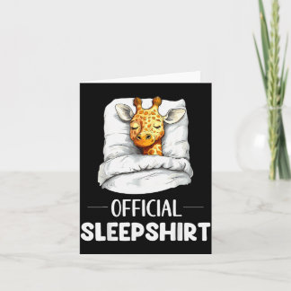 Tarjeta Camisón de dormir Jirafa Amantes de los Animales P